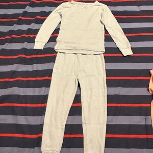Cotton-blend Thermal Pajamas, Size 4
